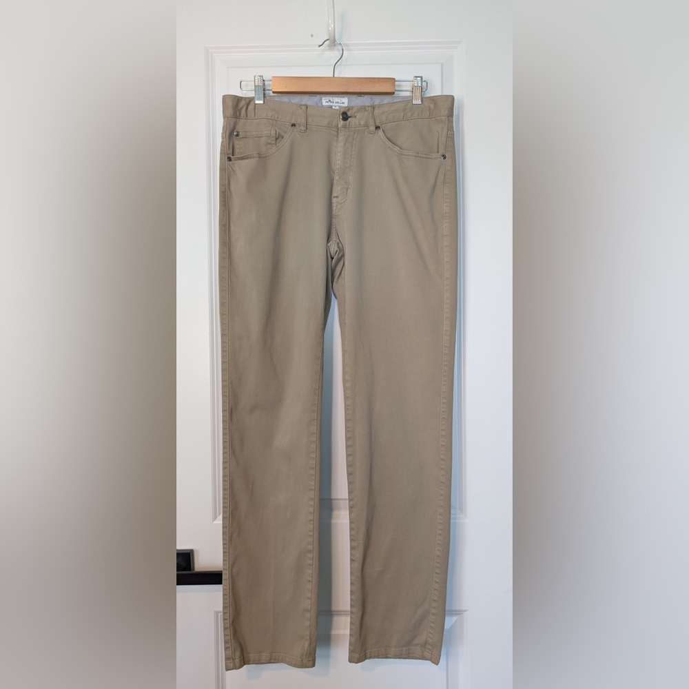 Peter Millar Men’s Ultimate Sateen Five-Pocket Pant Khaki Size 33
